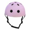 Kask rowerowy dla dziecka dziecięcy regulowany LED M 55-58cm fioletowy